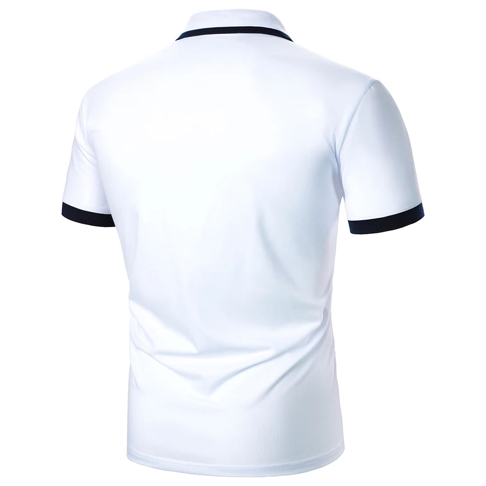 Men Polo Men Shirt Short Sleeve Polo Shirt Contrast Color Polo New Clothing Summer Urban Business Casual Fashion Men tops