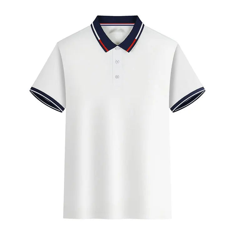 Men's short-sleeved top Short-sleeved daily casual lapel casual short-sleeved button-down T-shirt Men's casual top T-shirt
