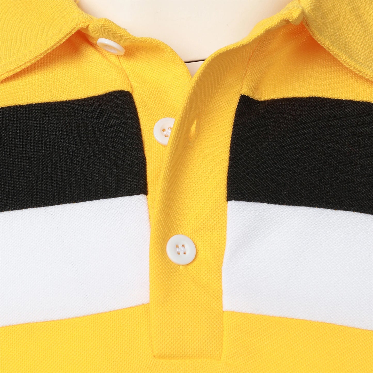 Men's short sleeve chest three stripes color matching fashion with men's lapel short sleeve men's fashion casual top T-shirt
