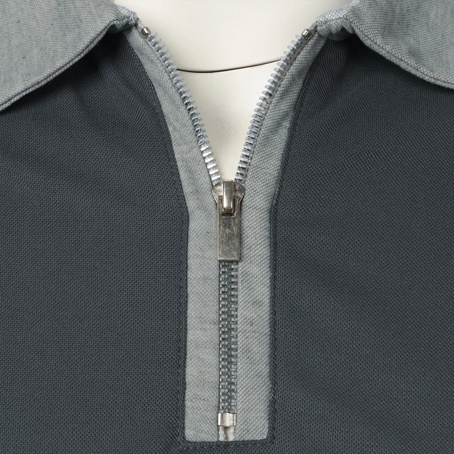 Men's Fashion Casual top Short Sleeve color with stylish zipper with men's lapel short sleeve top T-shirt Fashion short sleeve