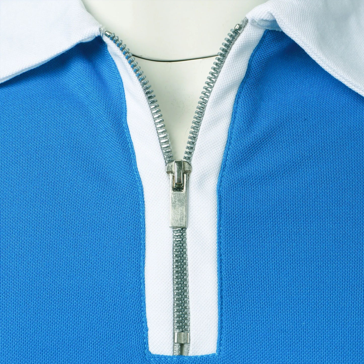 Men's Fashion Casual top Short Sleeve color with stylish zipper with men's lapel short sleeve top T-shirt Fashion short sleeve