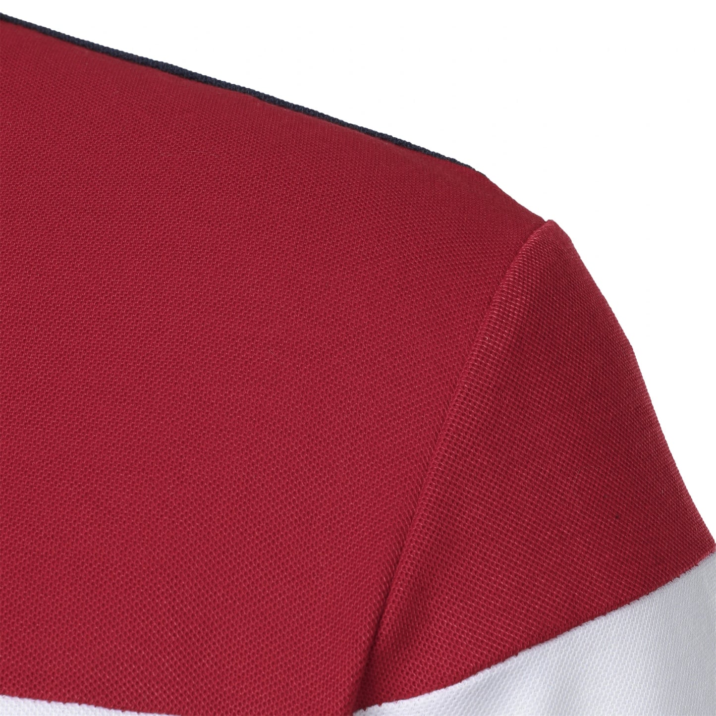 Men's short sleeve chest three stripes color matching fashion with men's lapel short sleeve men's fashion casual top T-shirt