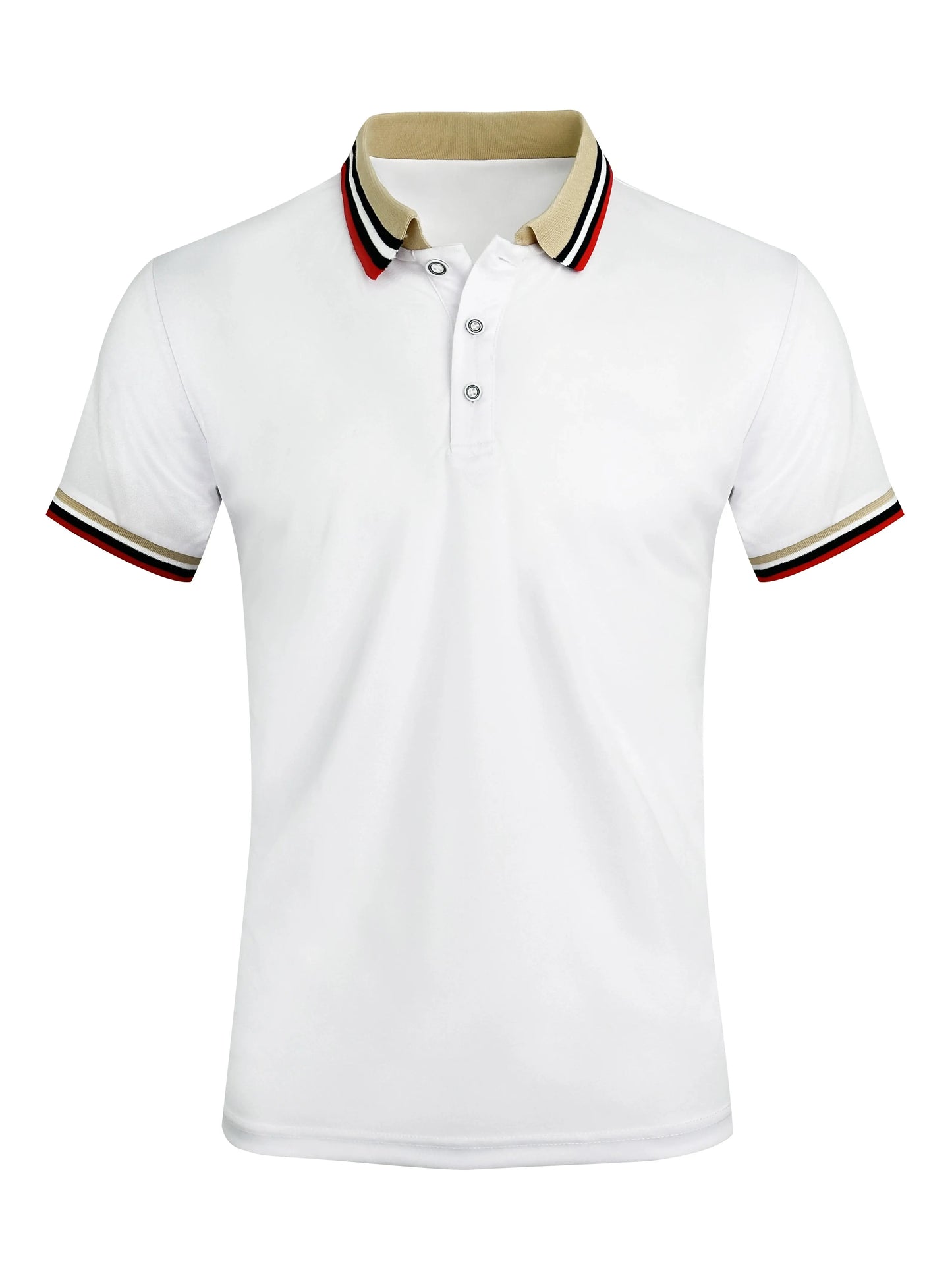 Men Summer Solid Casual Office Breathable Cotton Polo Shirt Fashion Brand Male Business High Quality Striped Short Sleeve Top