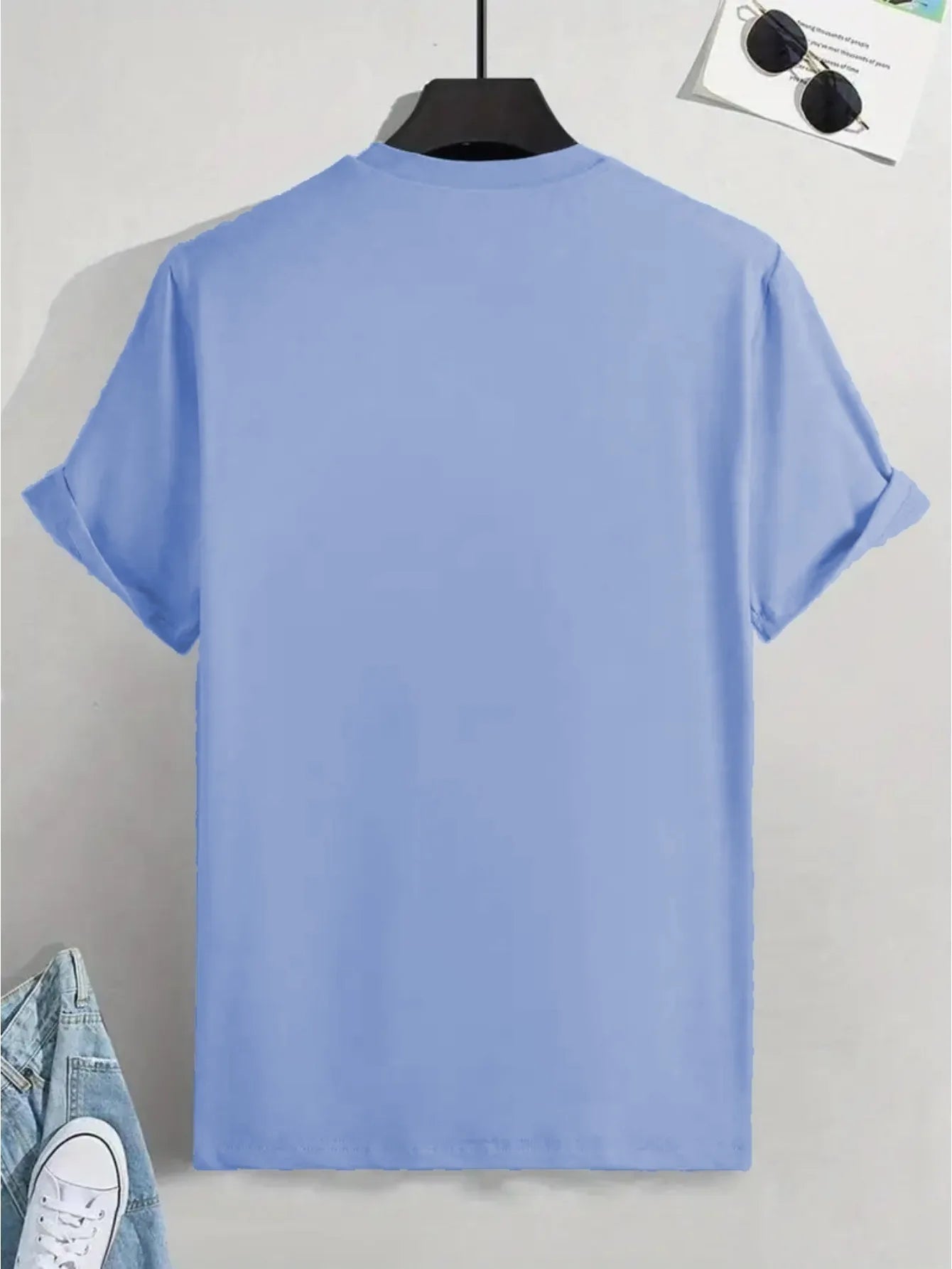 Summer men's 100% cotton casual sports loose plus MILANO print comfortable shopping round neck short sleeved T-shirt top