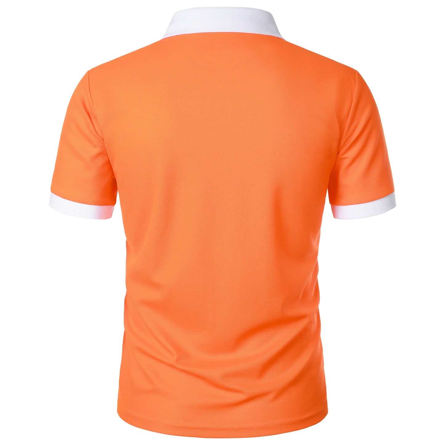Men's Fashion Casual top Short Sleeve color with stylish zipper with men's lapel short sleeve top T-shirt Fashion short sleeve