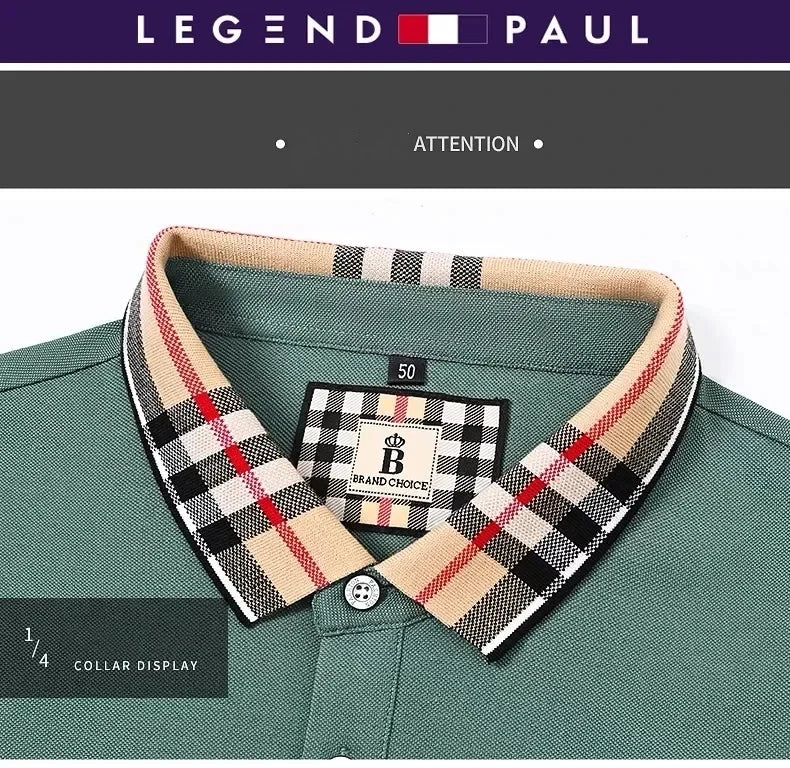 Men's short sleeved luxury brand POLO shirt summer new jacquard design fashionable classic golf top soft breathable T-shirt