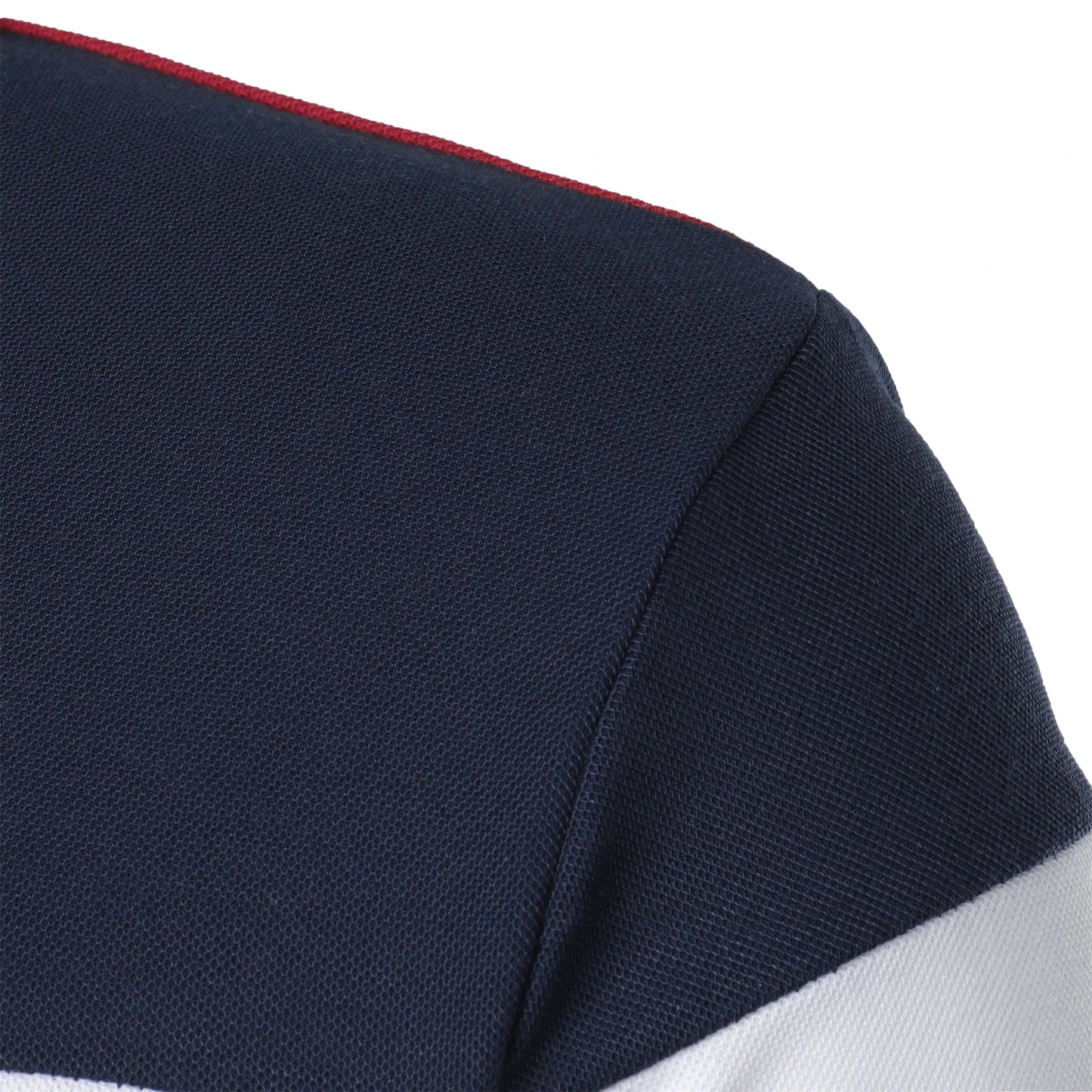 Men's short sleeve chest three stripes color matching fashion with men's lapel short sleeve men's fashion casual top T-shirt