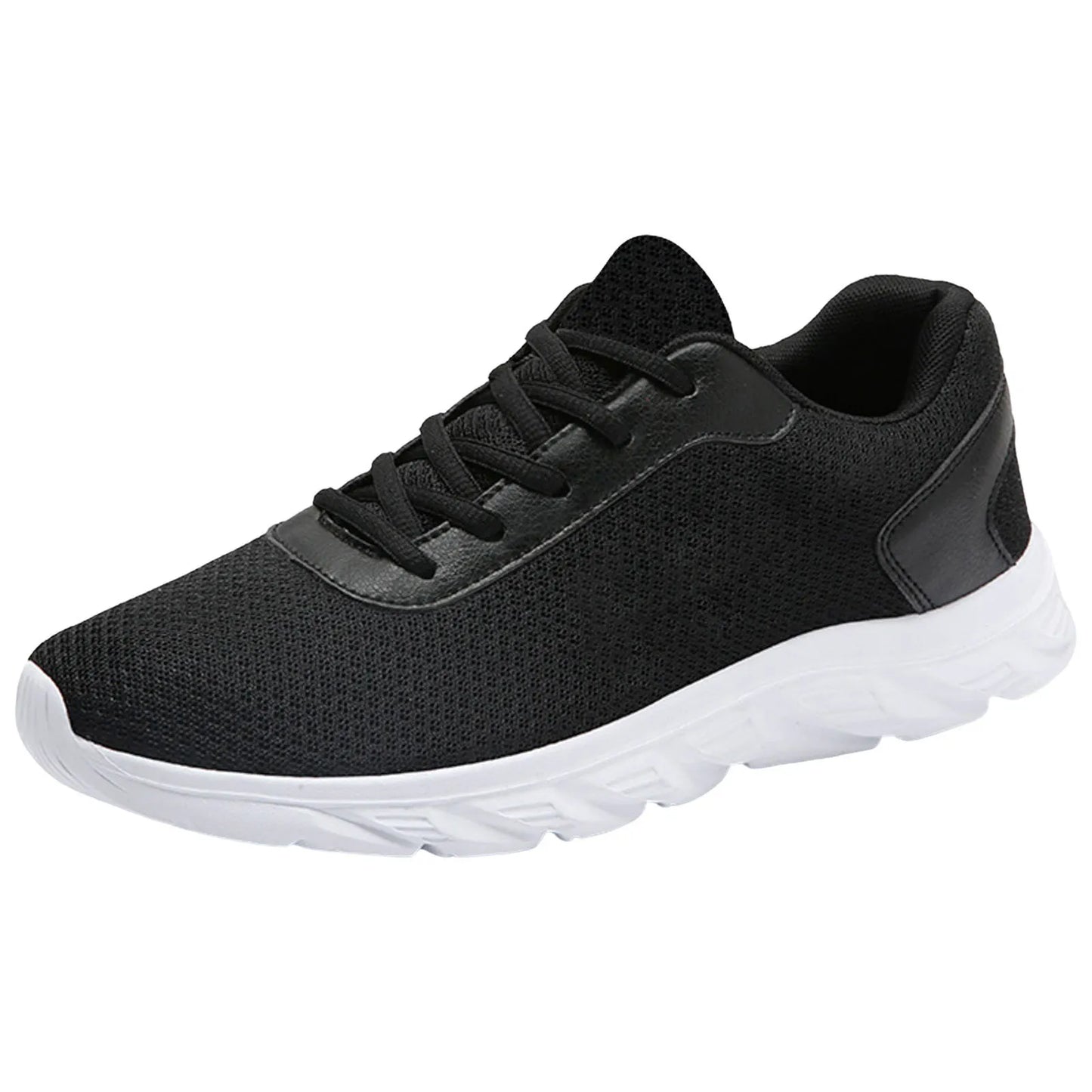 Mens Leather Sneaker Sports Shoes Simple Solid Color Fashion Summer New Pattern Mesh Breathable Classic Sneaker Zapatillas