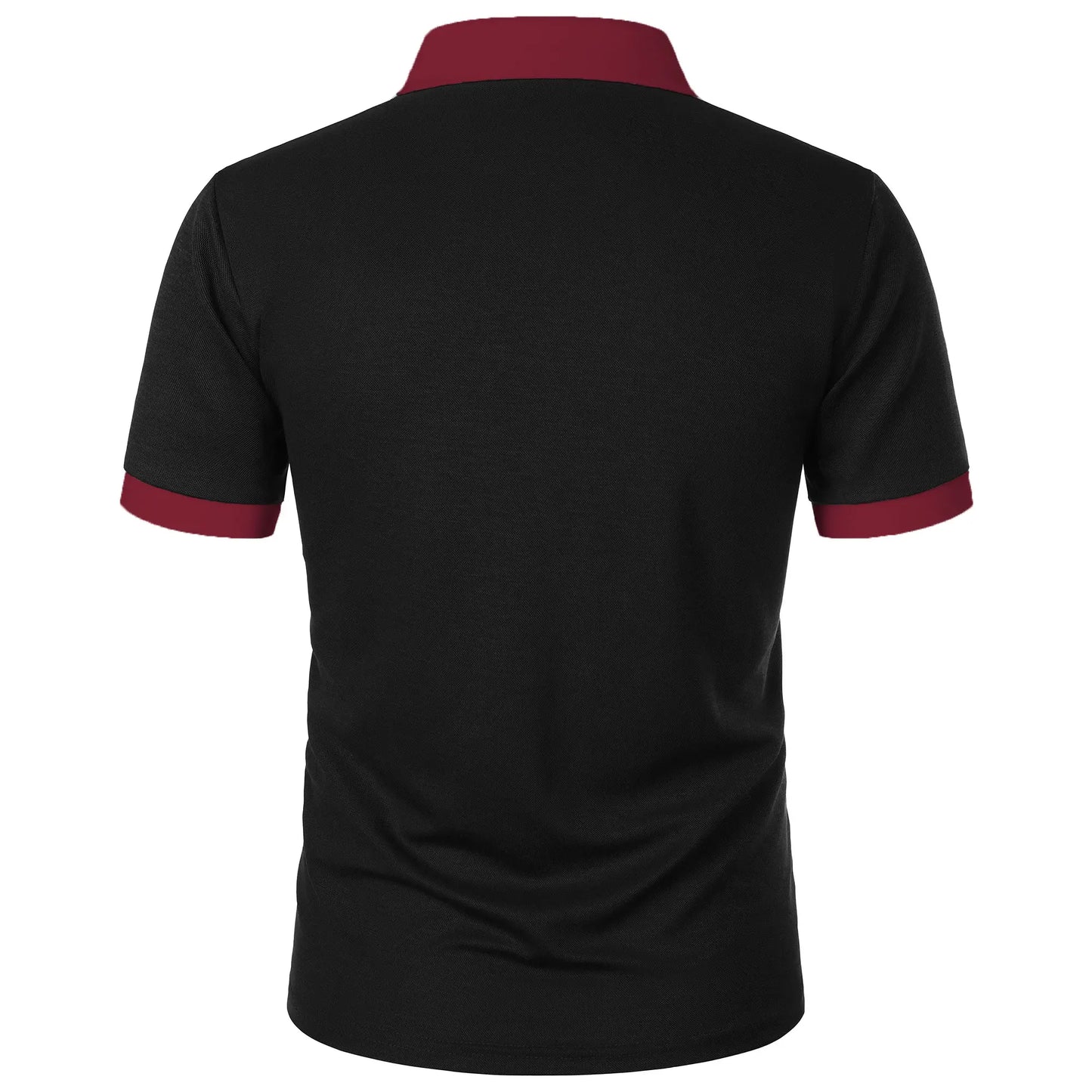 Men's Fashion Casual top Short Sleeve color with stylish zipper with men's lapel short sleeve top T-shirt Fashion short sleeve