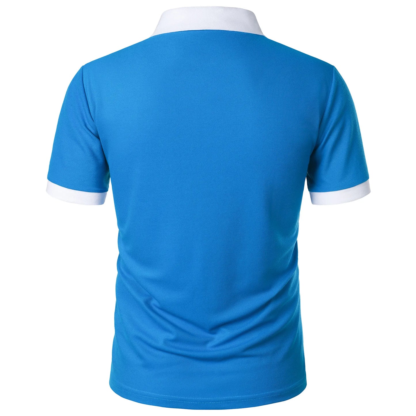 Men's Fashion Casual top Short Sleeve color with stylish zipper with men's lapel short sleeve top T-shirt Fashion short sleeve