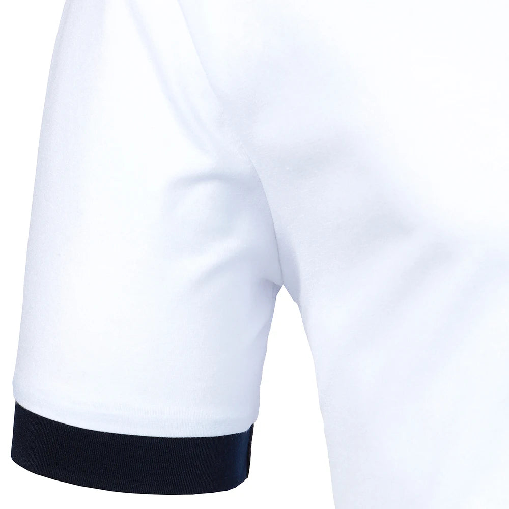 Men Polo Men Shirt Short Sleeve Polo Shirt Contrast Color Polo New Clothing Summer Urban Business Casual Fashion Men tops