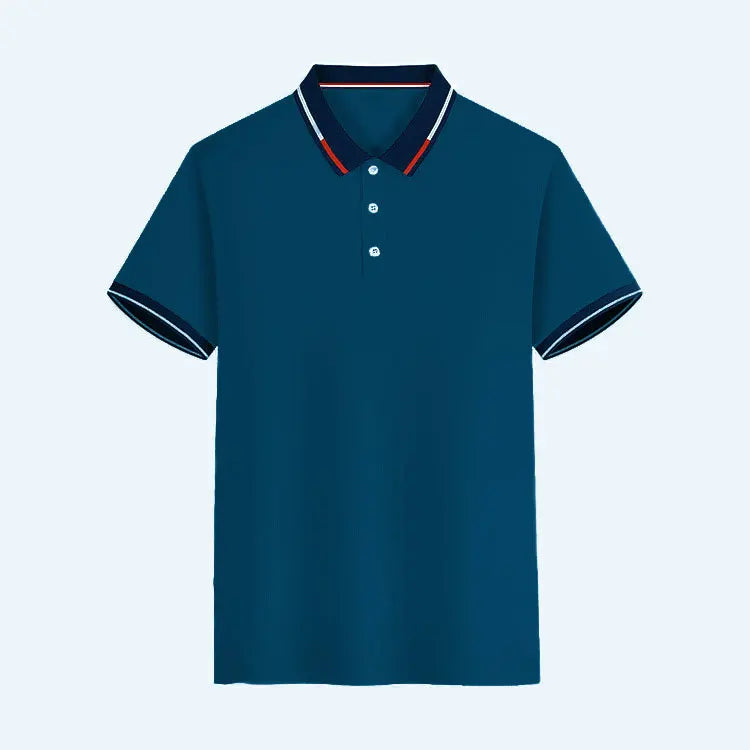 Men's short-sleeved top Short-sleeved daily casual lapel casual short-sleeved button-down T-shirt Men's casual top T-shirt