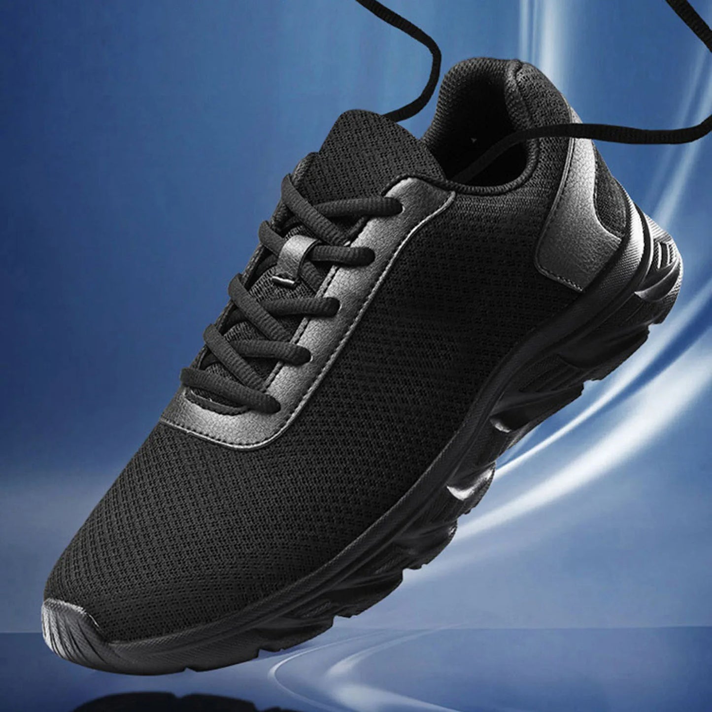 Mens Leather Sneaker Sports Shoes Simple Solid Color Fashion Summer New Pattern Mesh Breathable Classic Sneaker Zapatillas