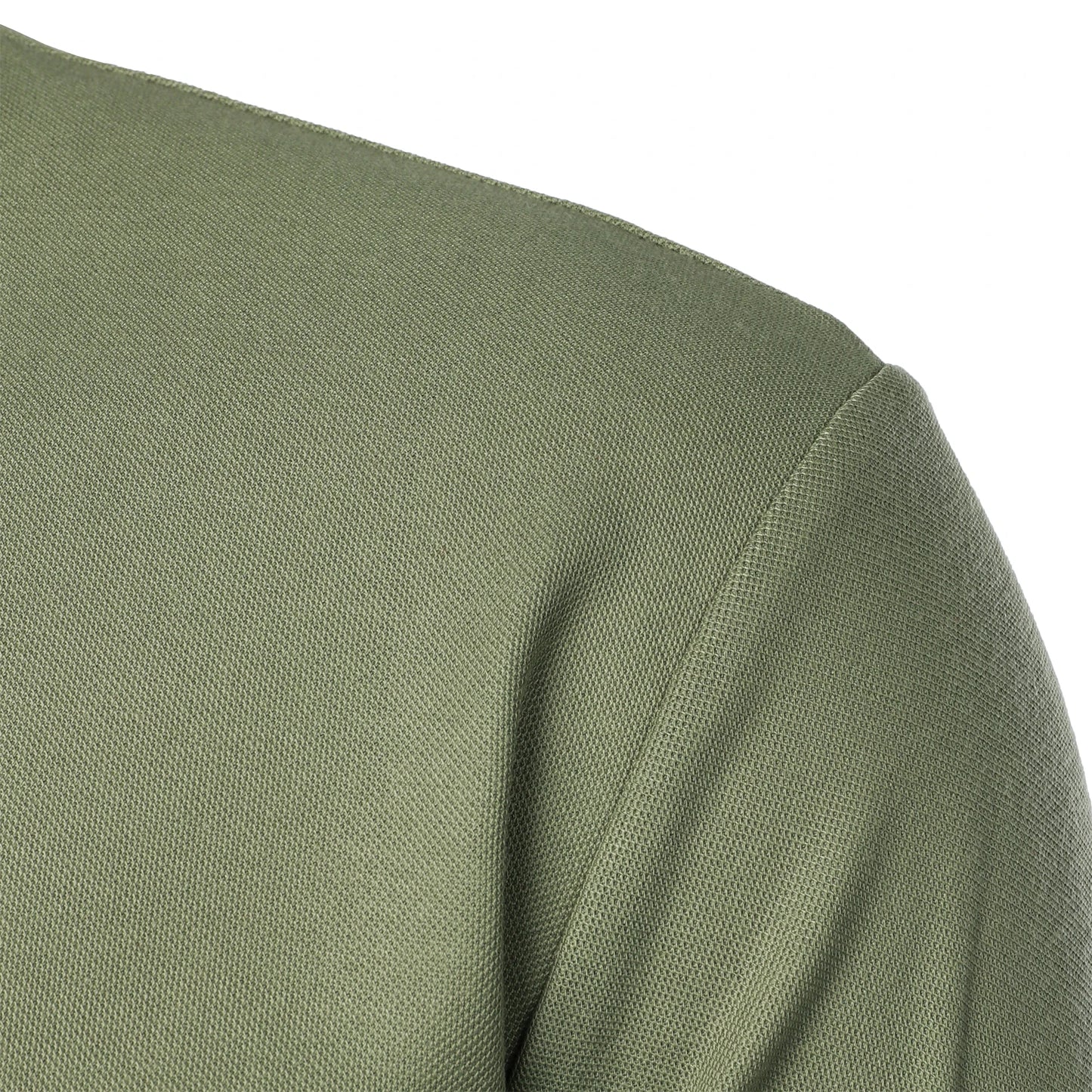 Men's solid color short-sleeved stand collar T-shirt casual top