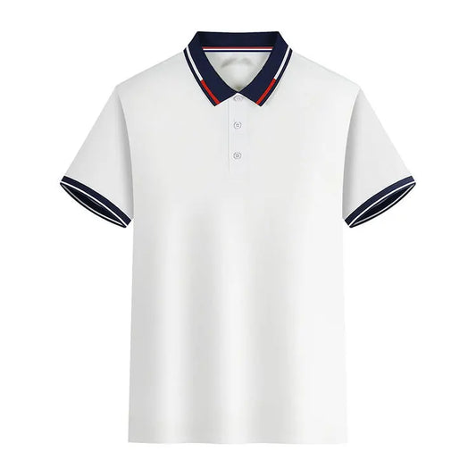 Men's short-sleeved top Short-sleeved daily casual lapel casual short-sleeved button-down T-shirt Men's casual top T-shirt