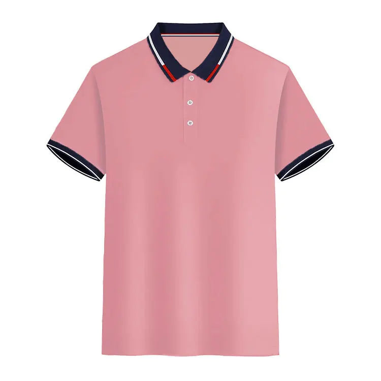 Men's short-sleeved top Short-sleeved daily casual lapel casual short-sleeved button-down T-shirt Men's casual top T-shirt