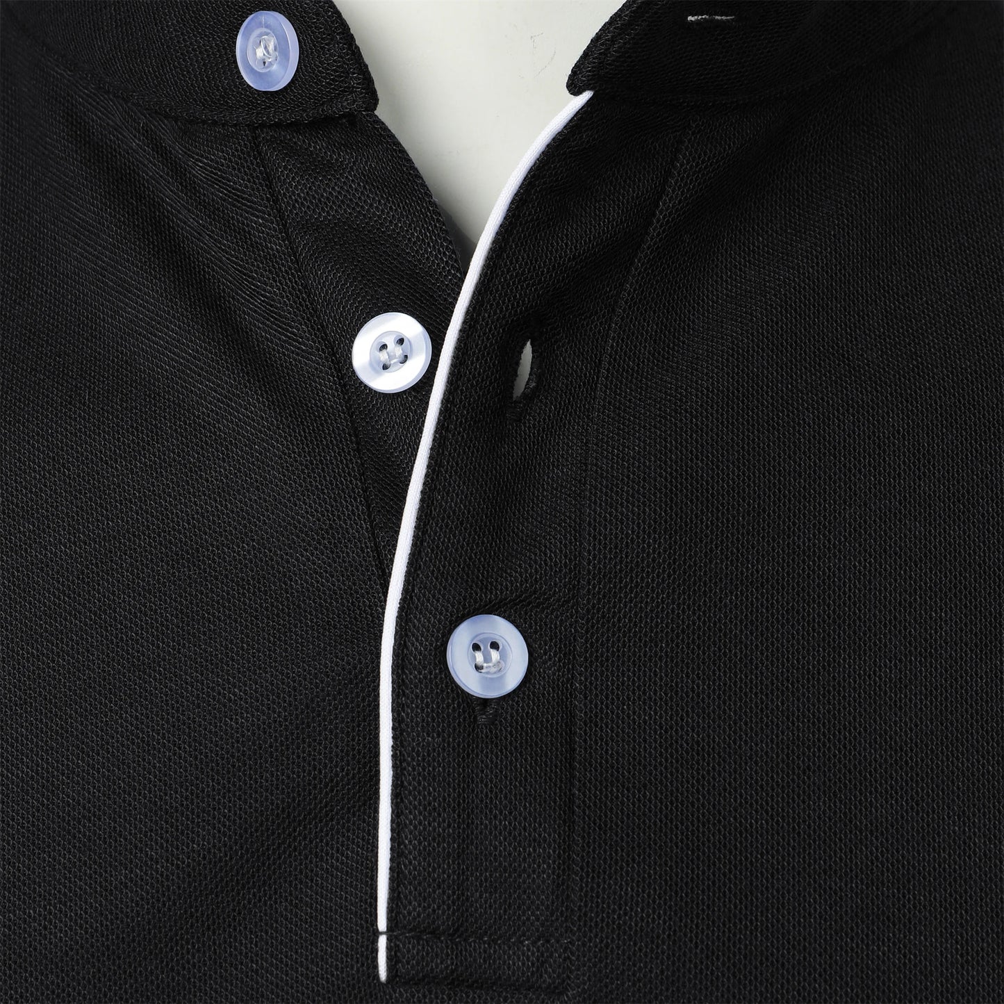 Men's solid color short-sleeved stand collar T-shirt casual top