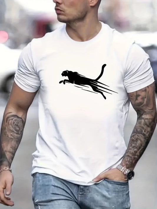 2024 T-shirt Summer New 100% Cotton Fashion Men's English Letter Print Pattern Casual Loose Street Fitness High Quality Top