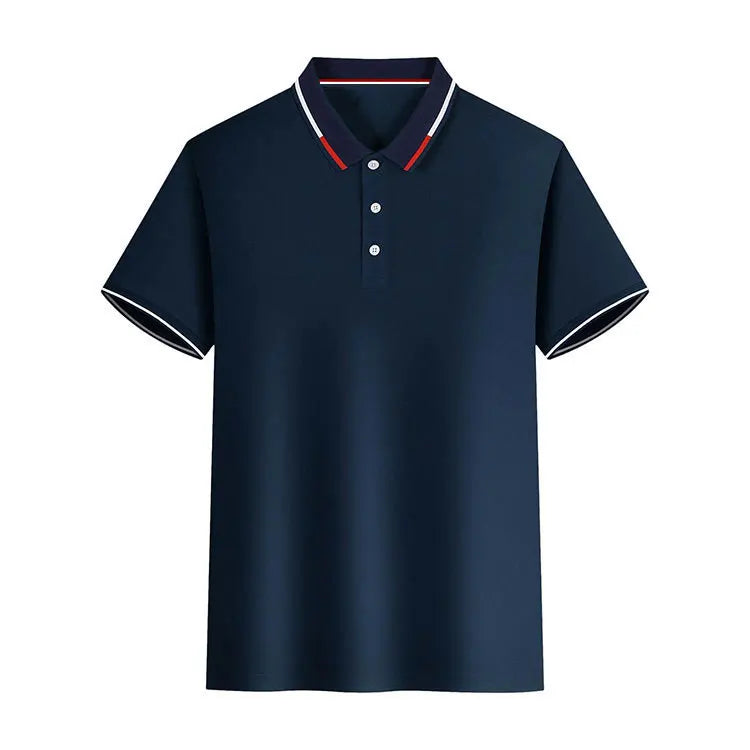 Men's short-sleeved top Short-sleeved daily casual lapel casual short-sleeved button-down T-shirt Men's casual top T-shirt