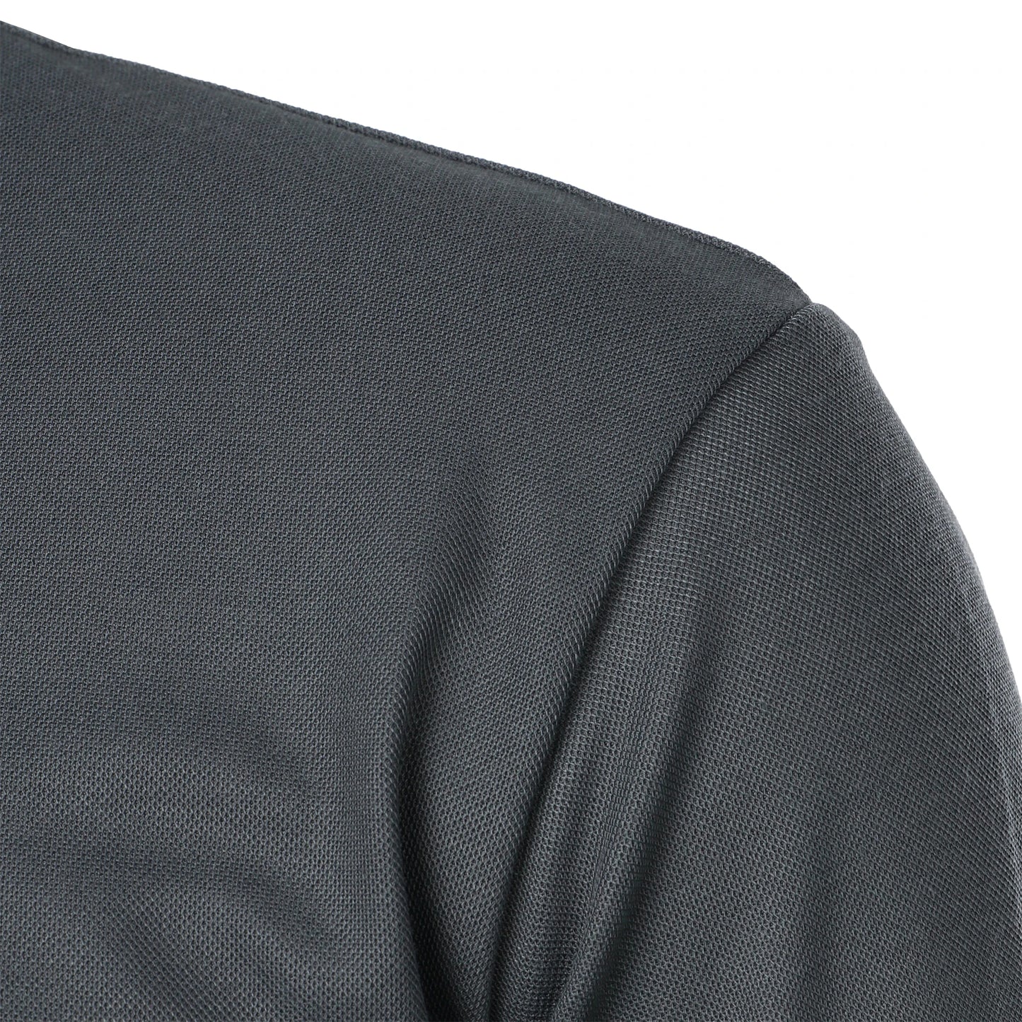 Men's solid color short-sleeved stand collar T-shirt casual top