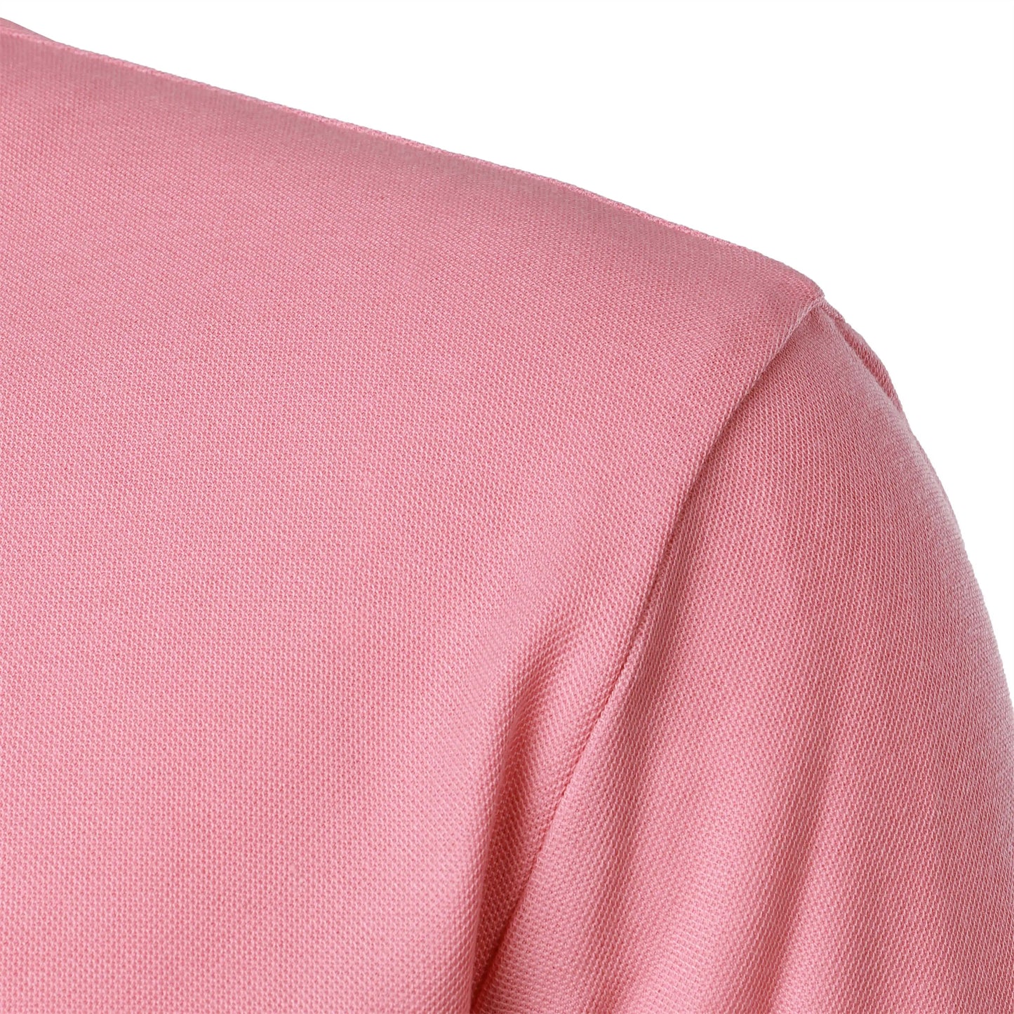 Men's solid color short-sleeved stand collar T-shirt casual top