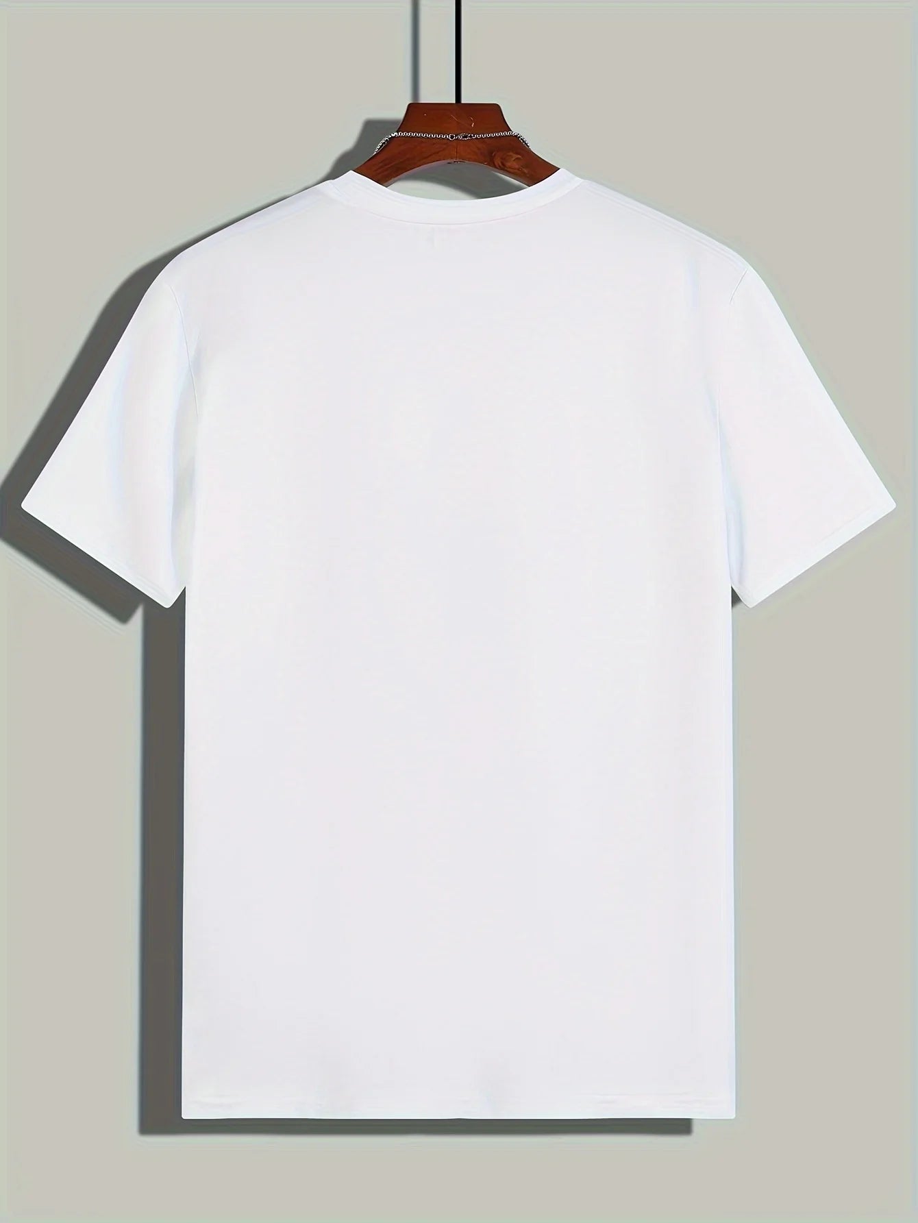 Men's Summer Casual Loose Size 100% Cotton Letter Print Round Neck Short Sleeve T-shirt Top