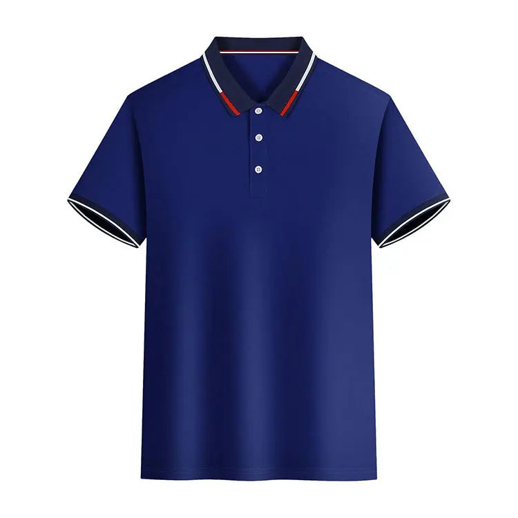 Men's short-sleeved top Short-sleeved daily casual lapel casual short-sleeved button-down T-shirt Men's casual top T-shirt