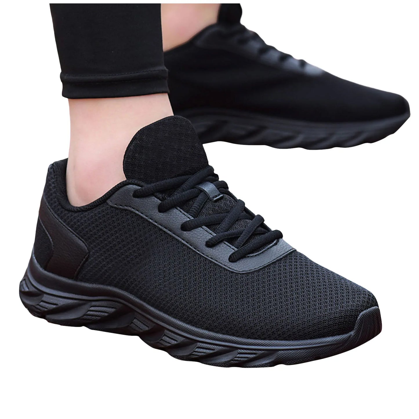 Mens Leather Sneaker Sports Shoes Simple Solid Color Fashion Summer New Pattern Mesh Breathable Classic Sneaker Zapatillas