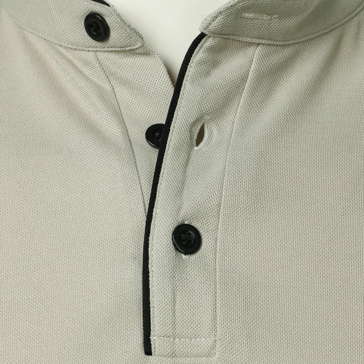 Men's solid color short-sleeved stand collar T-shirt casual top