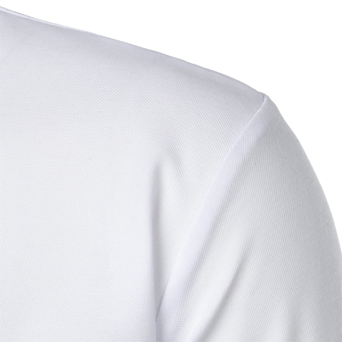 Men's solid color short-sleeved stand collar T-shirt casual top