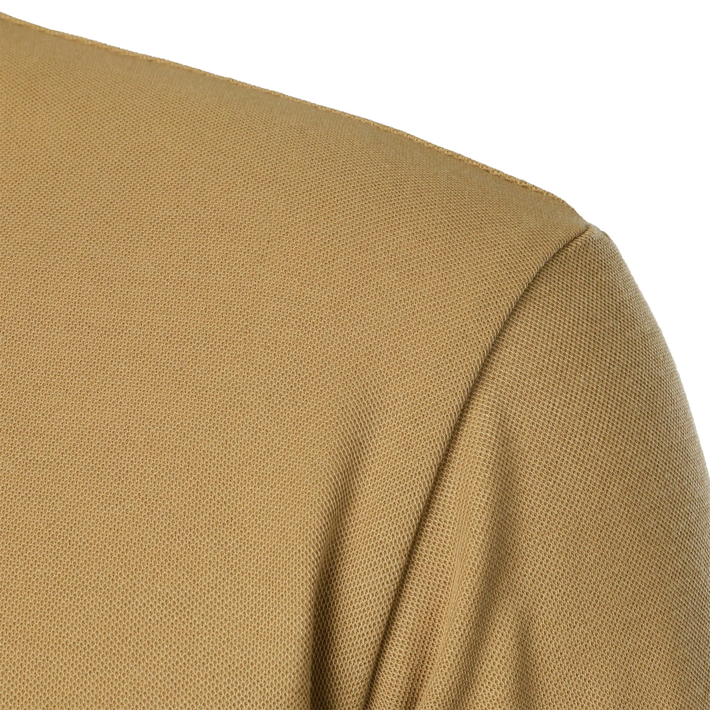 Men's solid color short-sleeved stand collar T-shirt casual top