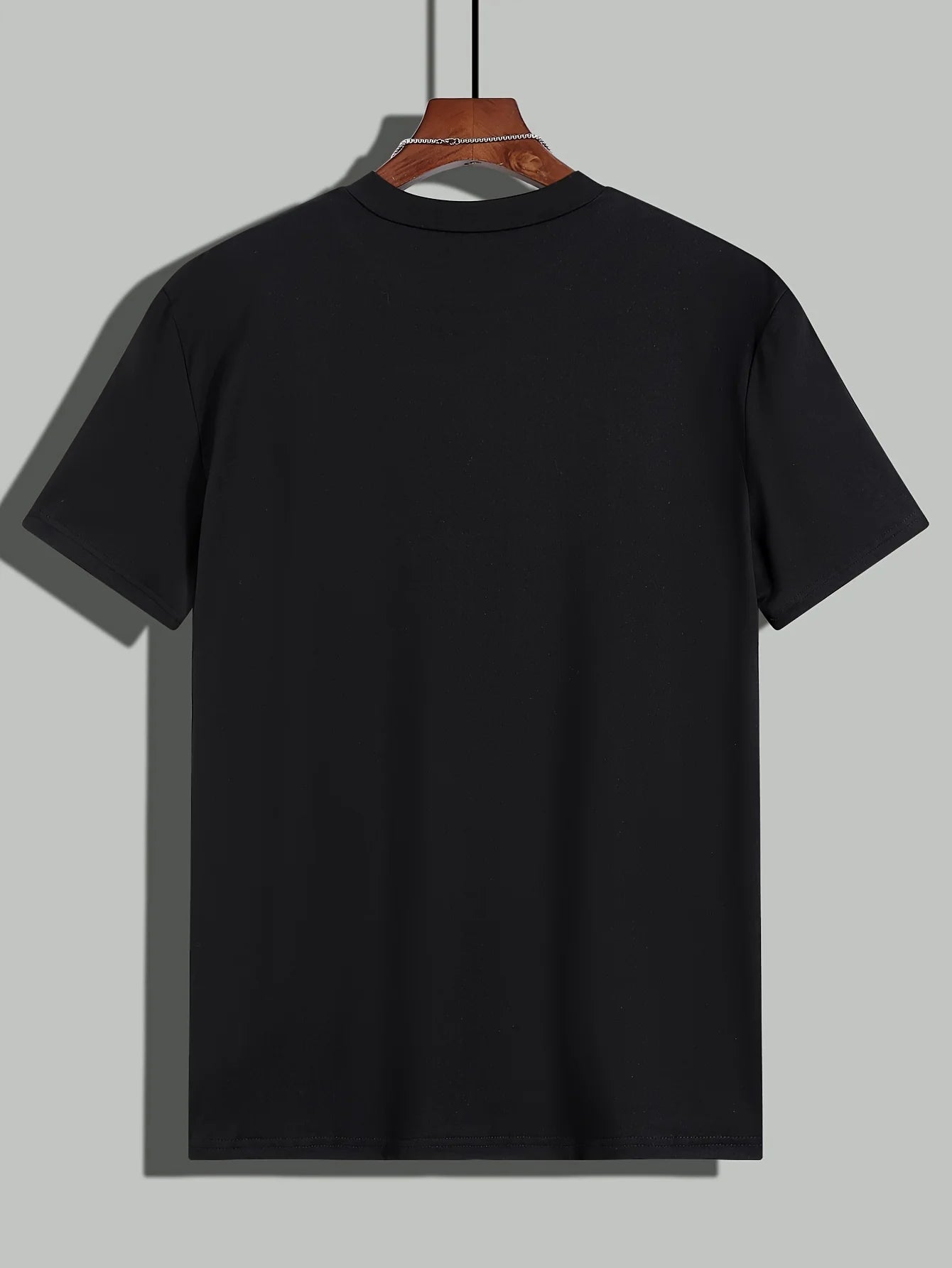 Men's Summer Casual Loose Size 100% Cotton Letter Print Round Neck Short Sleeve T-shirt Top