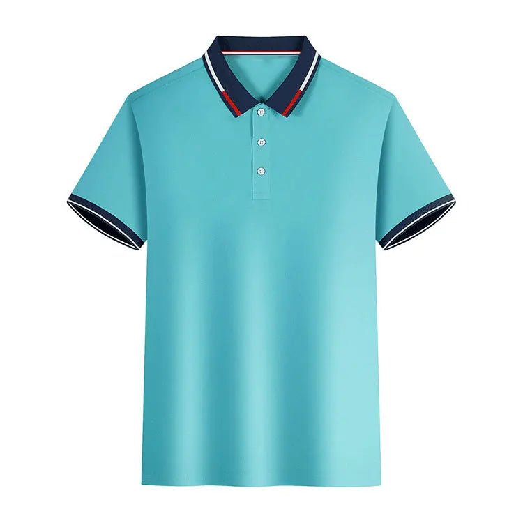 Men's short-sleeved top Short-sleeved daily casual lapel casual short-sleeved button-down T-shirt Men's casual top T-shirt