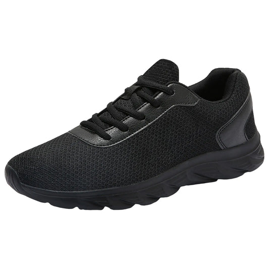 Mens Leather Sneaker Sports Shoes Simple Solid Color Fashion Summer New Pattern Mesh Breathable Classic Sneaker Zapatillas