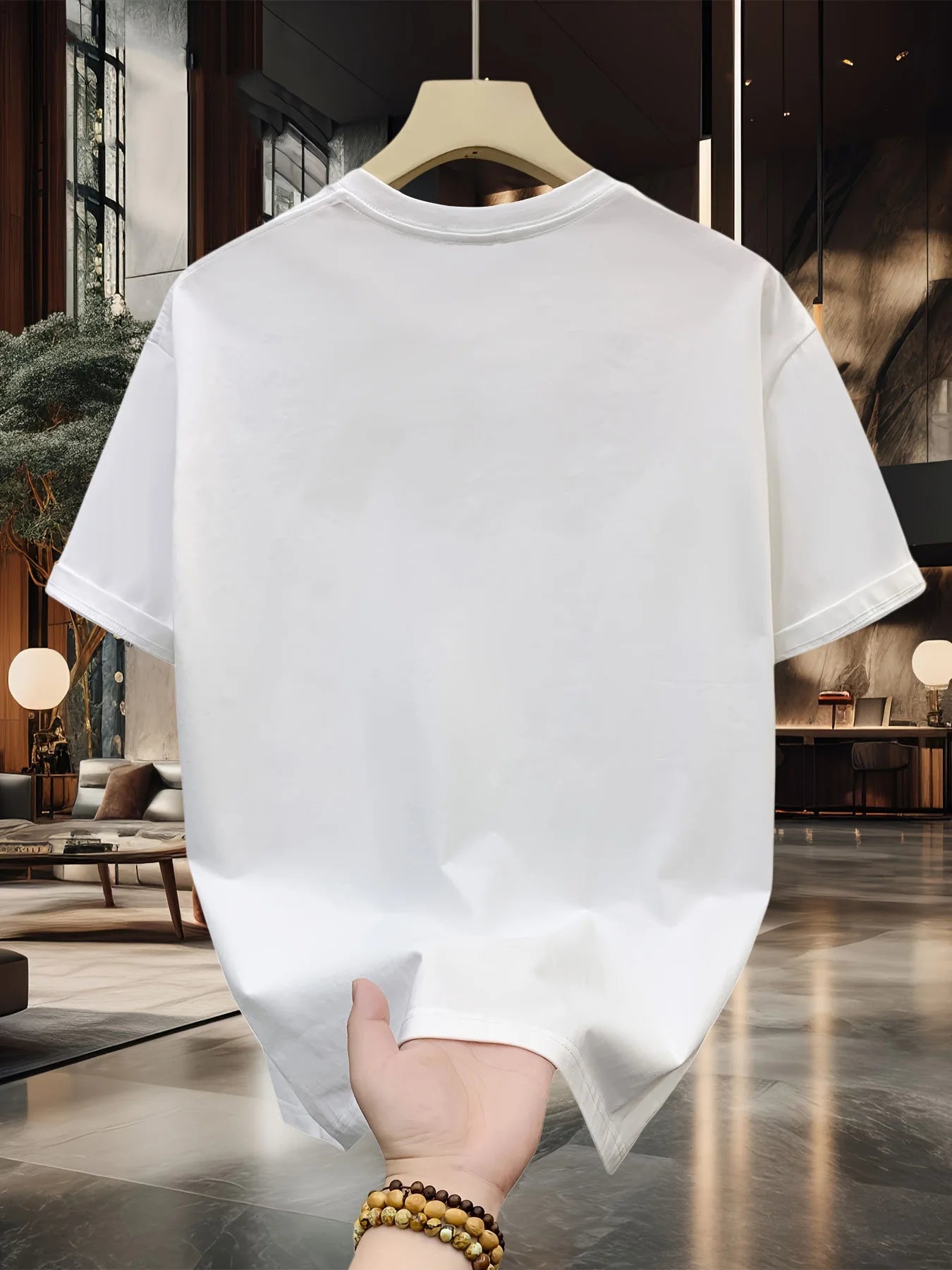 Men's summer 100 cotton fashionable casual loose plus size shark pattern printed sports round neck short sleeved T-shirt top